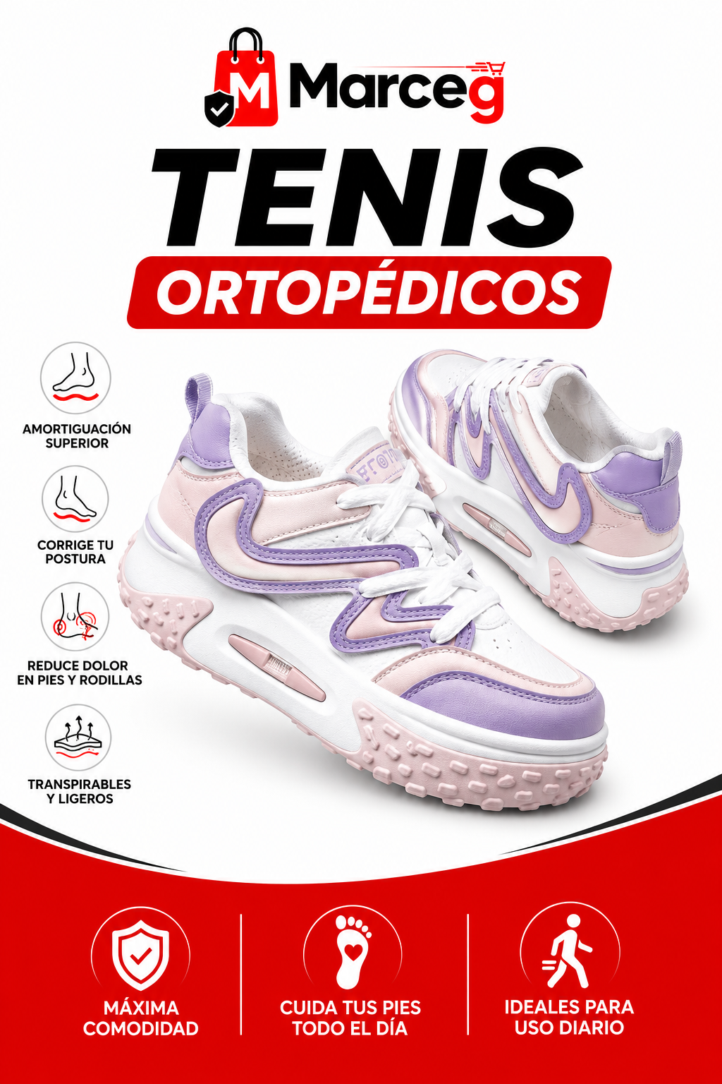 TENIS ORTOPEDICOS CAMINA CON MAYOR COMODIDAD