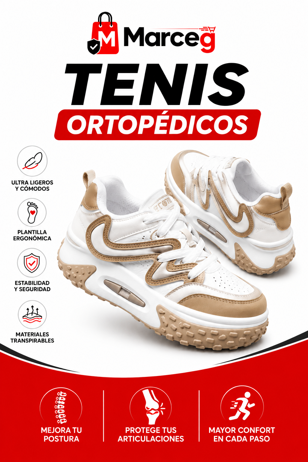 TENIS ORTOPEDICOS CAMINA CON MAYOR COMODIDAD
